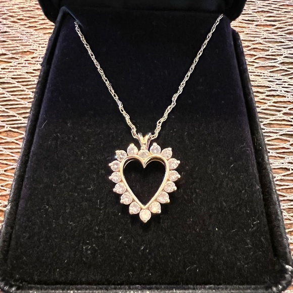 Jewelry - 14K Yellow Gold Diamond Heart Pendant & XL Chain (both stamped & appraised)